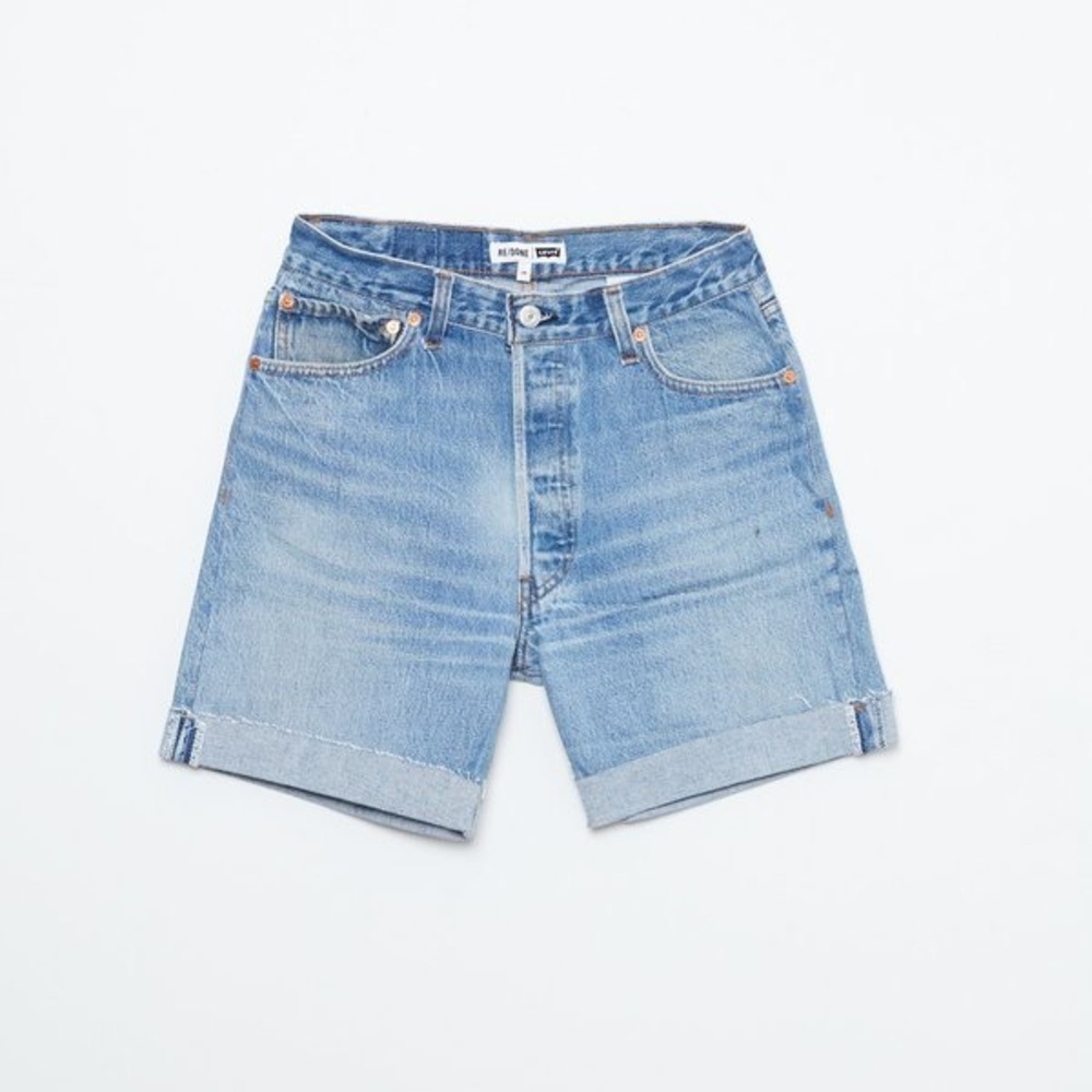 RE/DONE x Levi's | NWT 90's denim shorts light wash 26 - Picture 9 of 10